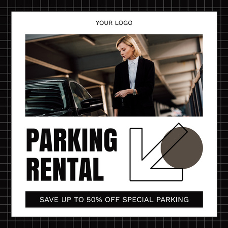 Platilla de diseño Discount on Rental of Special Parking Instagram