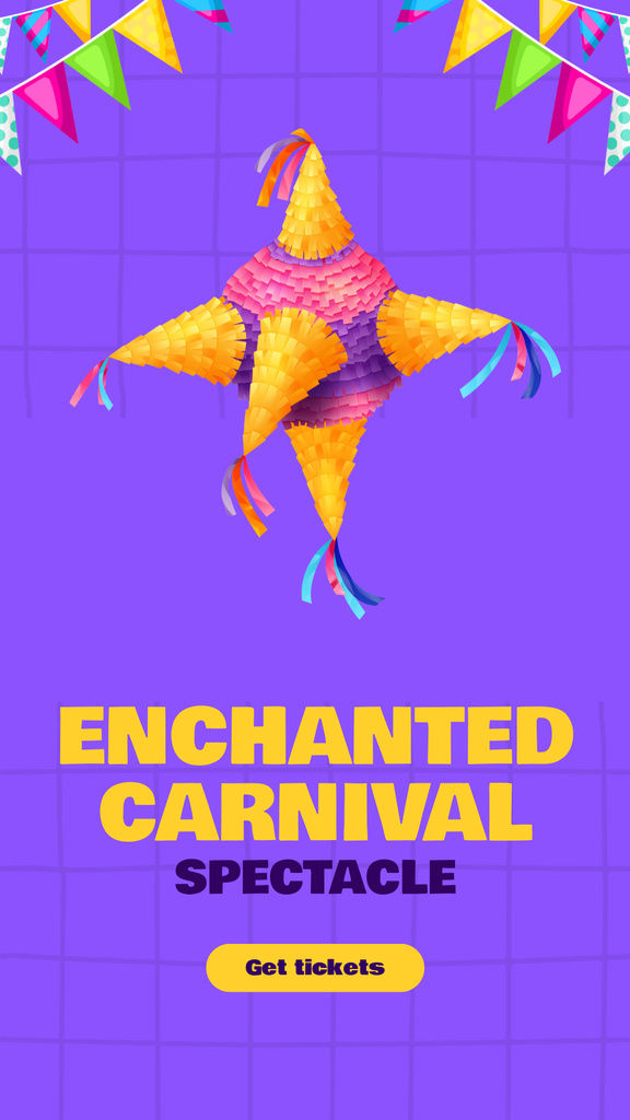 Enchanting Carnival Spectacle Announcement Instagram Story Πρότυπο σχεδίασης