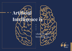 Artificial intelligence concept with Brain illustration