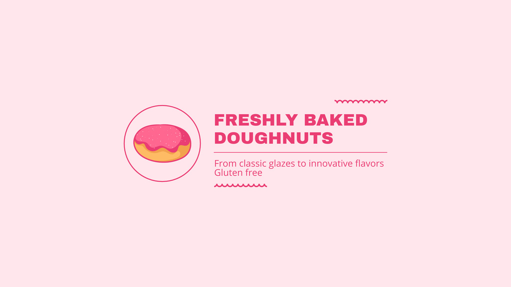 Shop of Freshly Baked Doughnuts Youtube Πρότυπο σχεδίασης