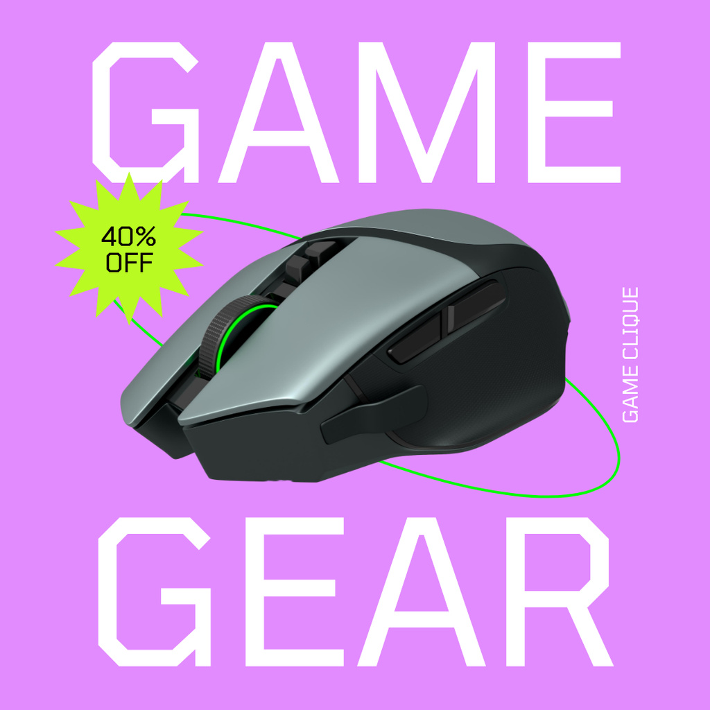 Game Gear Discount Offer Instagram Πρότυπο σχεδίασης