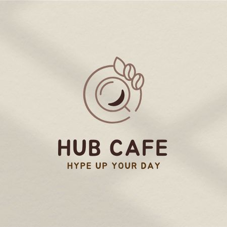 Platilla de diseño Cafe Ad with Coffee Cup Logo