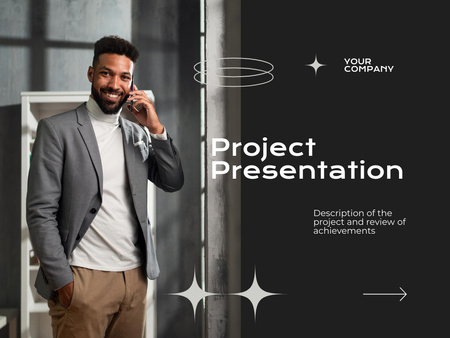 Business Plan Announcement Presentation Πρότυπο σχεδίασης