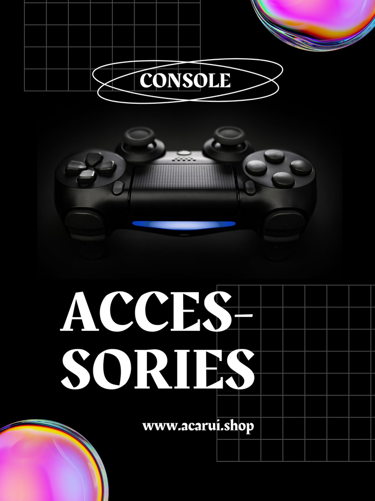 Template di design Gaming Gear Sale Offer with Joystick Poster US