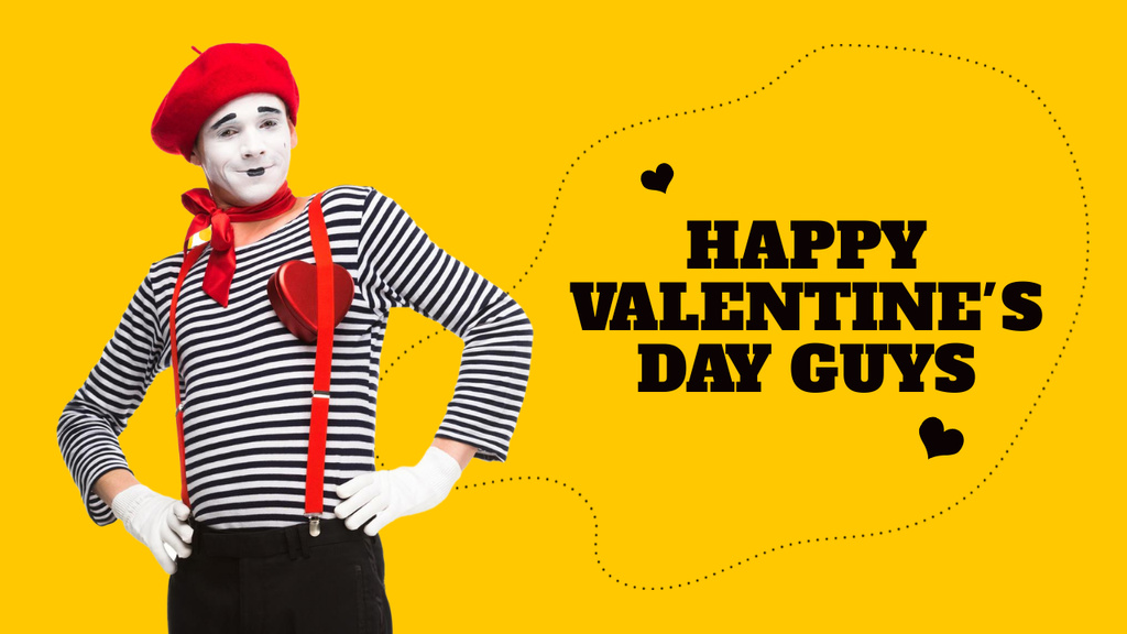 Congratulations on Valentine's Day from Mime Youtube Thumbnail Design Template
