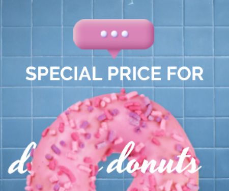 Ontwerpsjabloon van Medium Rectangle van Sweet Donuts Offer