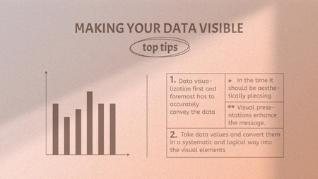 Platilla de diseño Tips for Making Data Visible Mind Map