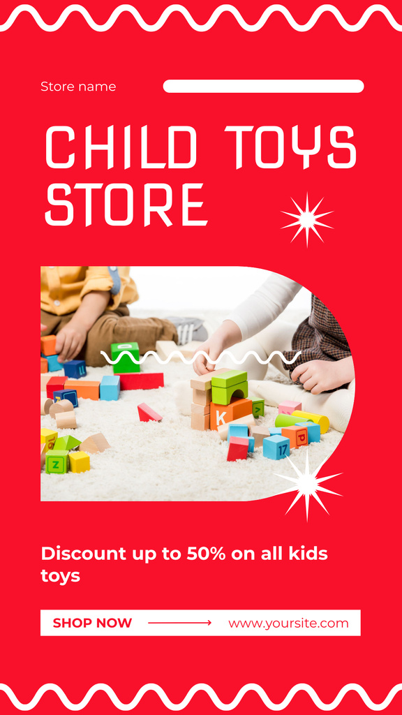 Child Toys Shop Offer for All Kids Instagram Story – шаблон для дизайна