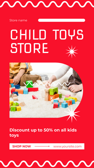 Child Toys Shop Offer for All Kids Instagram Story – шаблон для дизайна