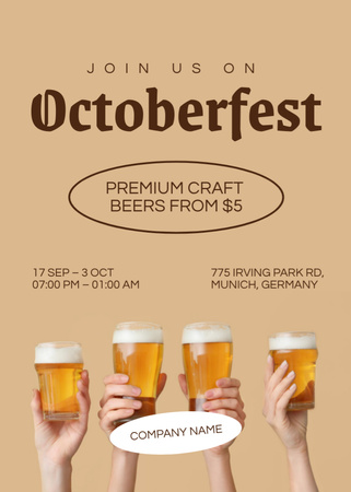 Oktoberfest Celebration Announcement Invitation tervezősablon