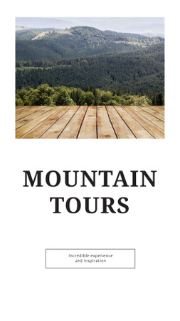 Designvorlage Mountains Tours Offer with Scenic Landscape für Instagram Story