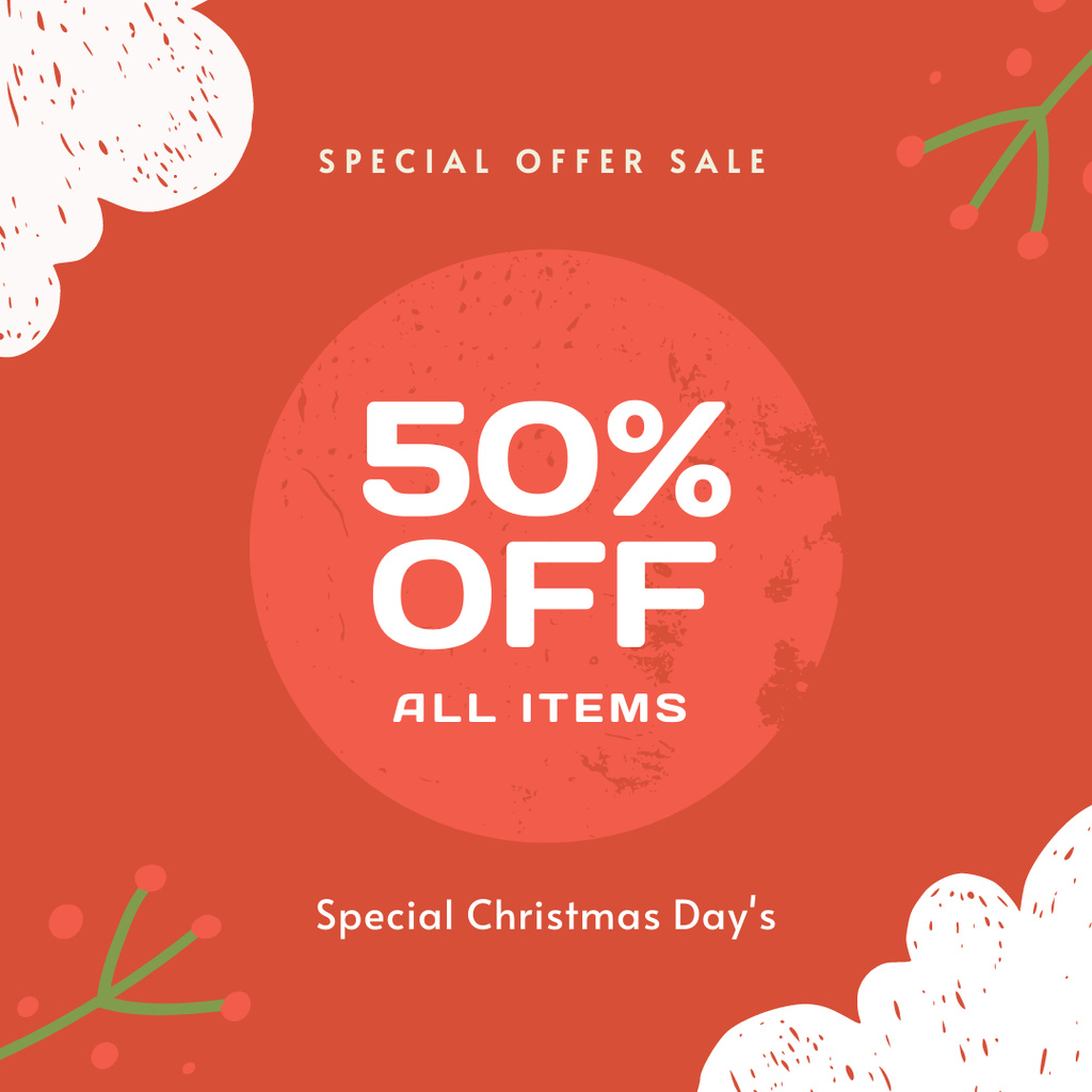 Christmas Sale Discount Announcement Instagram – шаблон для дизайну