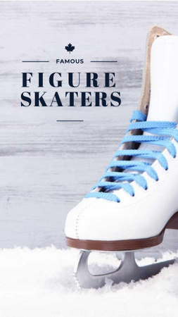 Famous Figure Skaters with Skates Instagram Story Design Template