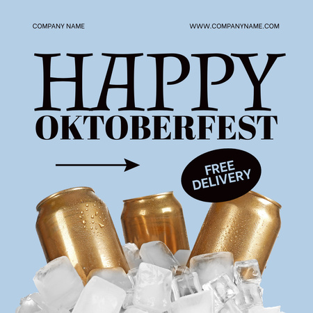 Oktoberfest Celebration Announcement Instagram tervezősablon