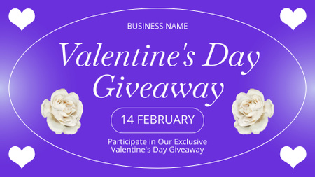 Exclusive Valentine's Day Giveaway Announcement FB event cover Design Template