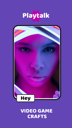 Girl in Neon Light TikTok Video Design Template