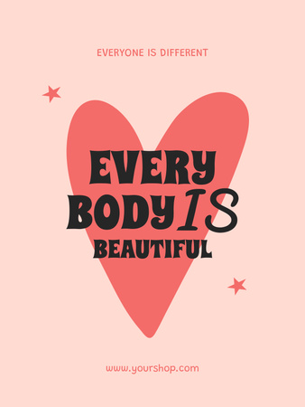 Phrase about Beauty of Diversity Poster 36x48in Design Template