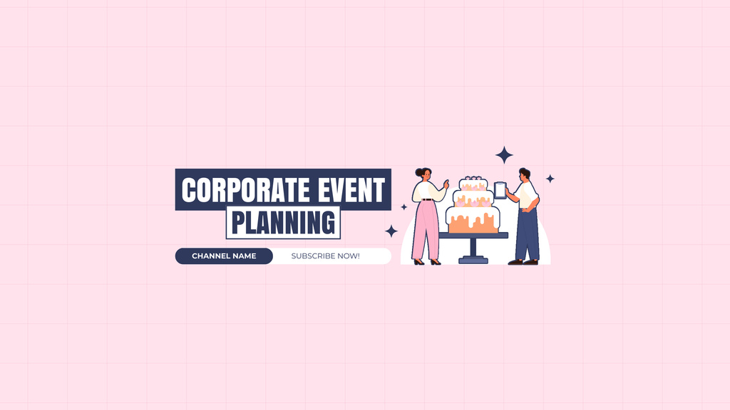 Ontwerpsjabloon van Youtube van Services of Corporate Event Planning Ad