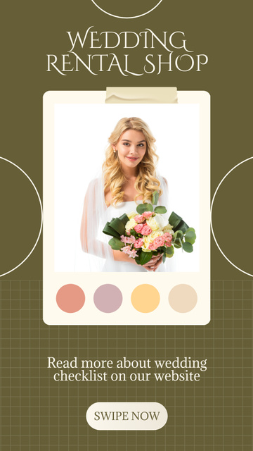 Bridal Accessories Rental Salon Promotion Instagram Story Tasarım Şablonu