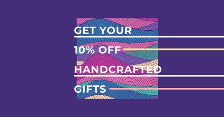 Discount Offer on Handcrafted Things Facebook AD Design Template