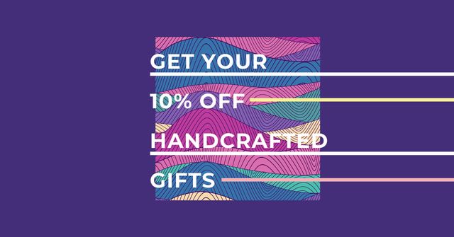 Discount Offer on Handcrafted Things Facebook AD Modelo de Design