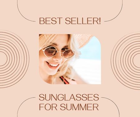 Ontwerpsjabloon van Facebook van Sunglasses Offer for Summer
