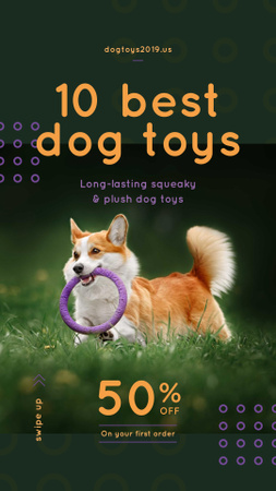Funny Dog carrying puller Instagram Story – шаблон для дизайну