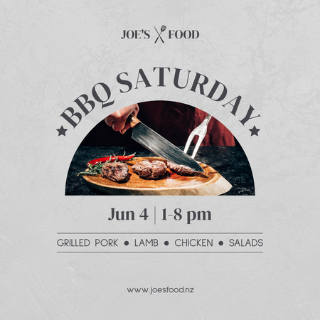 Barbecue Party Announcement Instagram Design Template