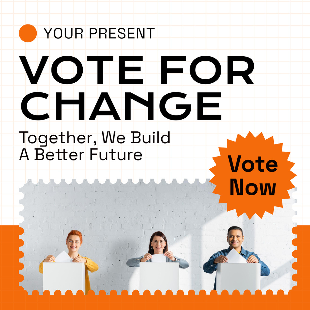 Modèle de visuel Call to Vote for Changes - Instagram