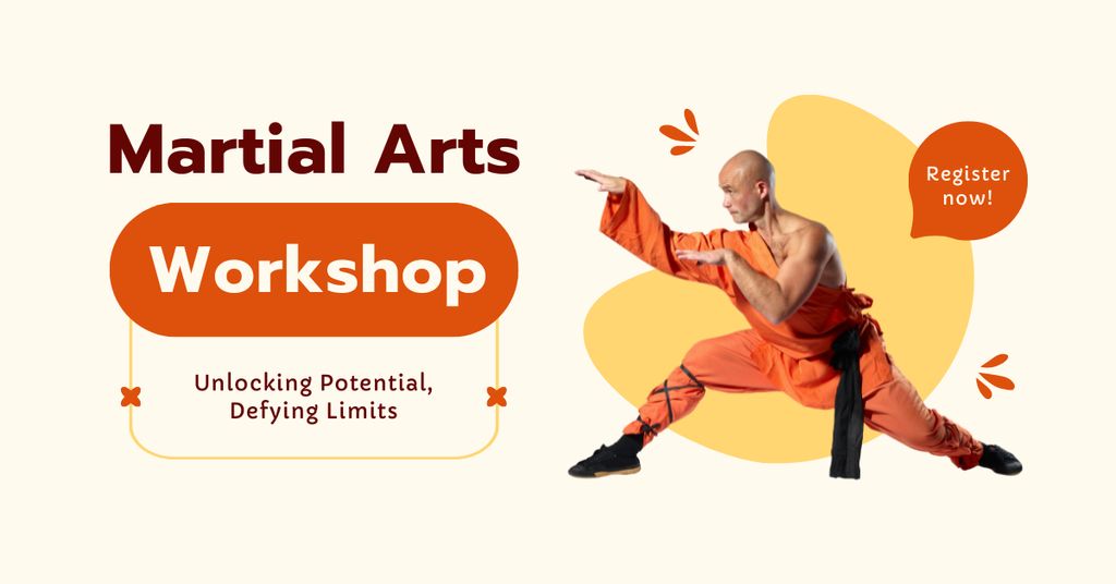 Modèle de visuel Martial Arts Workshop Event - Facebook AD