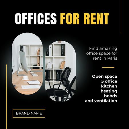 Platilla de diseño Corporate Office Space to Rent Instagram