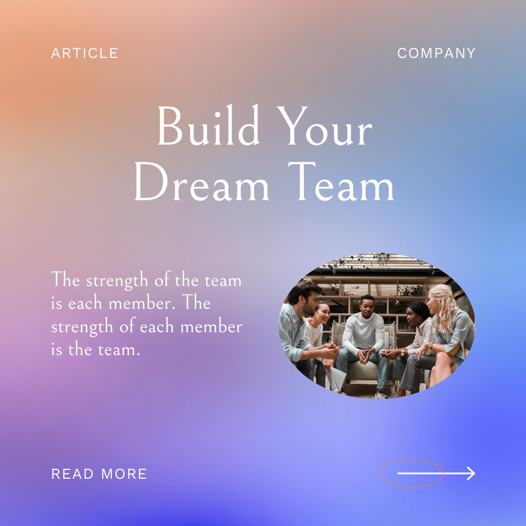 Guide to Building Professional Dream Team Instagram tervezősablon