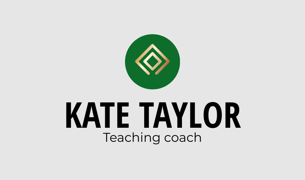 Teaching Coach Services Offer Business card Design Template