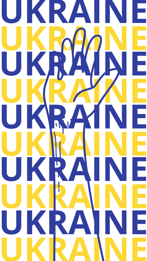Szablon projektu Promoting Awareness of the Conflict in Ukraine Instagram Story