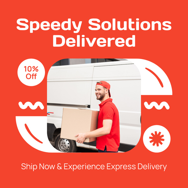 Speedy Delivery Solutions Instagram AD Modelo de Design