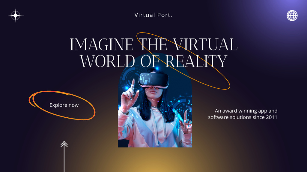 Modèle de visuel Virtual World Software Solution Ad - Youtube Thumbnail
