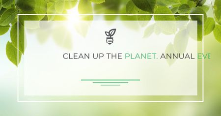 Clean up the Planet Annual event Facebook AD tervezősablon