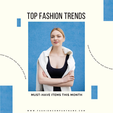 Top fashion trends Instagram tervezősablon