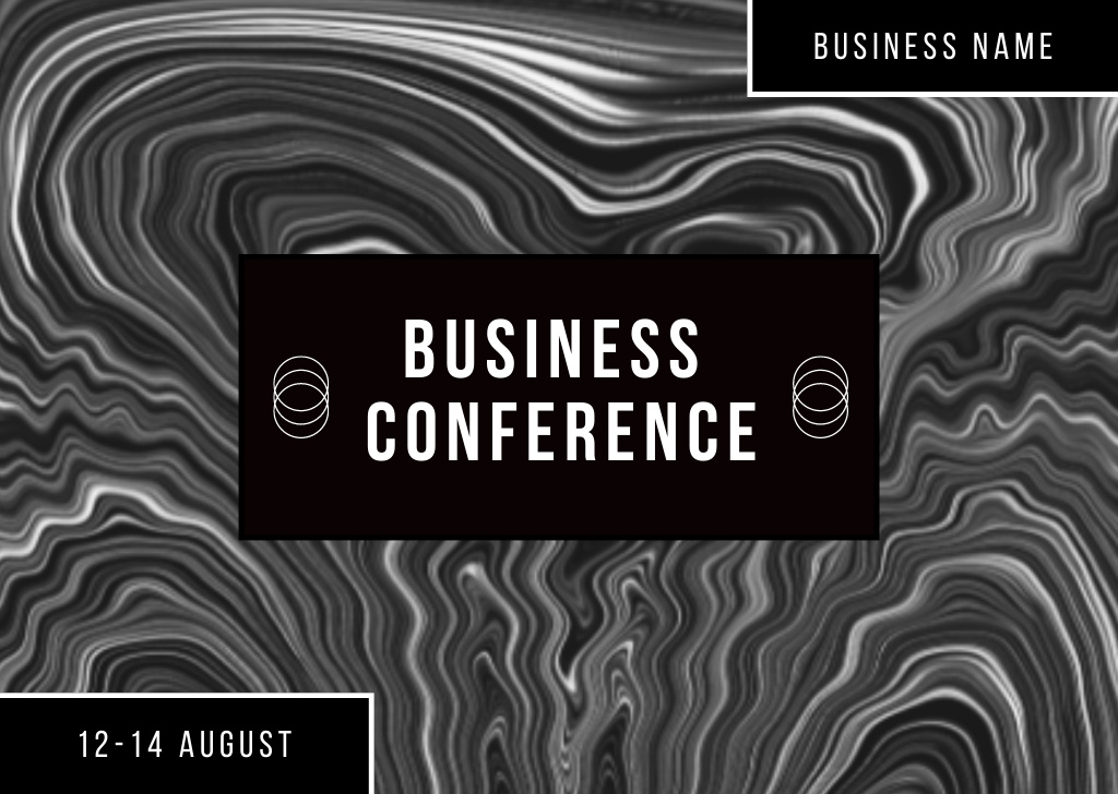 Business Conference Announcement Card Design Template