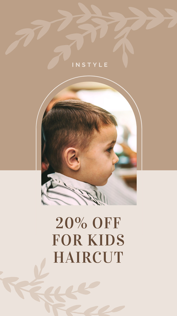 Modèle de visuel Kids Haircut Discount Offer - Instagram Story