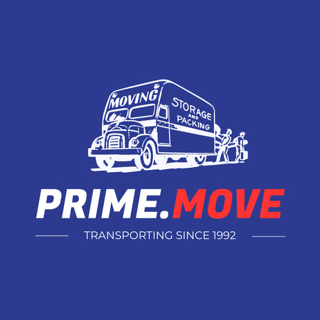 Plantilla de diseño de Promoción experimentada de servicios de empresas de mudanzas y transportes Animated Logo 