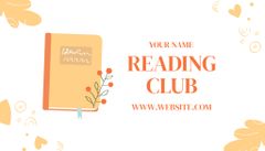 Reading Club Invitation on Orange