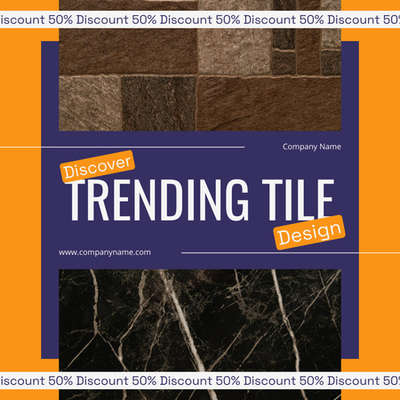 Anúncio de Trending Tile com oferta de desconto Instagram Modelo de Design
