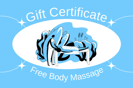 Free Body Massage Therapy Gift Certificate Design Template