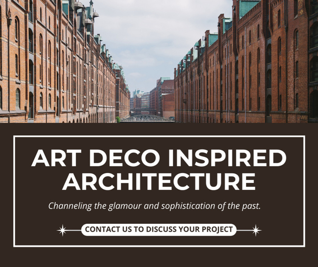 Art Deco Inspired Architecture Offer Facebook Πρότυπο σχεδίασης