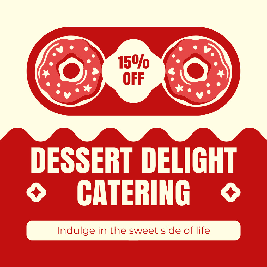 Catering Services for Fresh Sweet Desserts Instagram AD Modelo de Design
