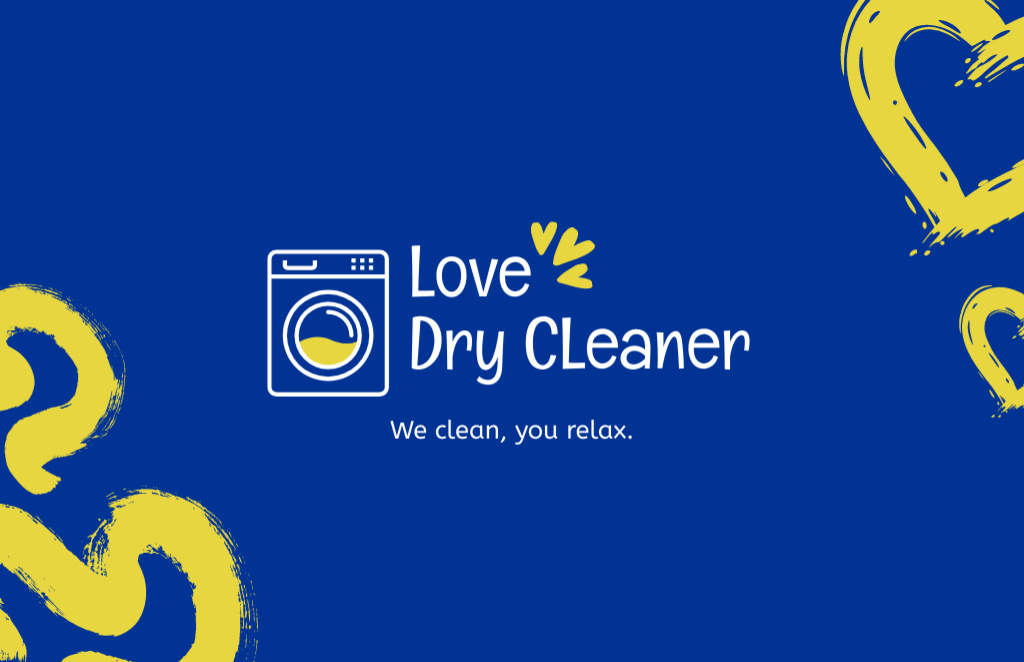 Designvorlage Dry Cleaner Services Offer für Business Card 85x55mm