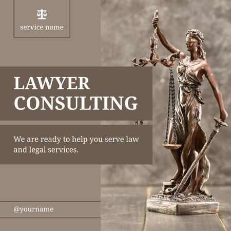 Ontwerpsjabloon van Instagram van Lawyer Consulting Services