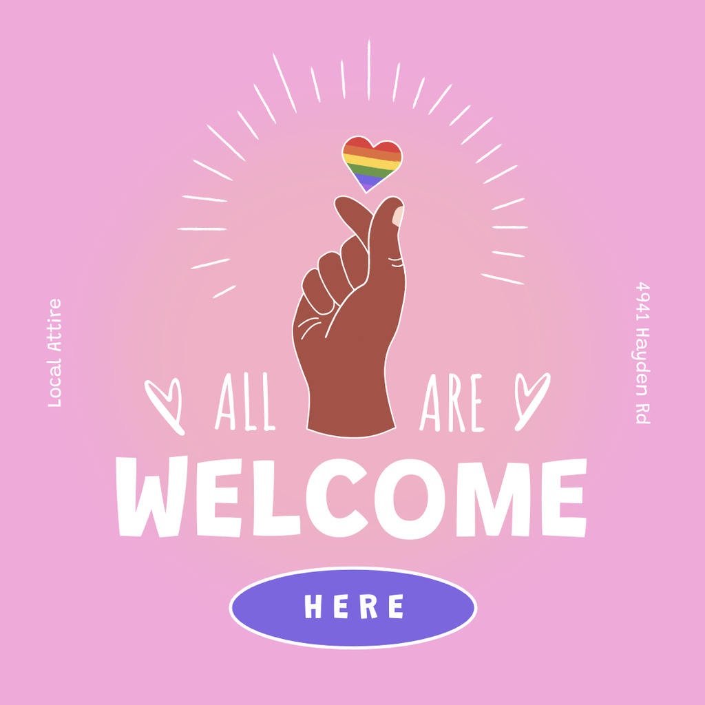 Local Business Supporting LGBT Community Instagram Design Template