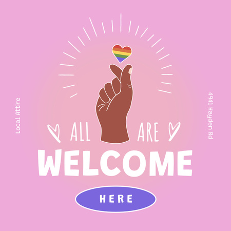 Designvorlage Lokales Unternehmen, das die LGBT-Gemeinschaft unterstützt für Instagram